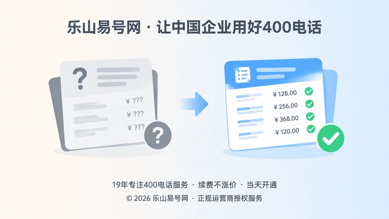 400电话办理账务透明对比图