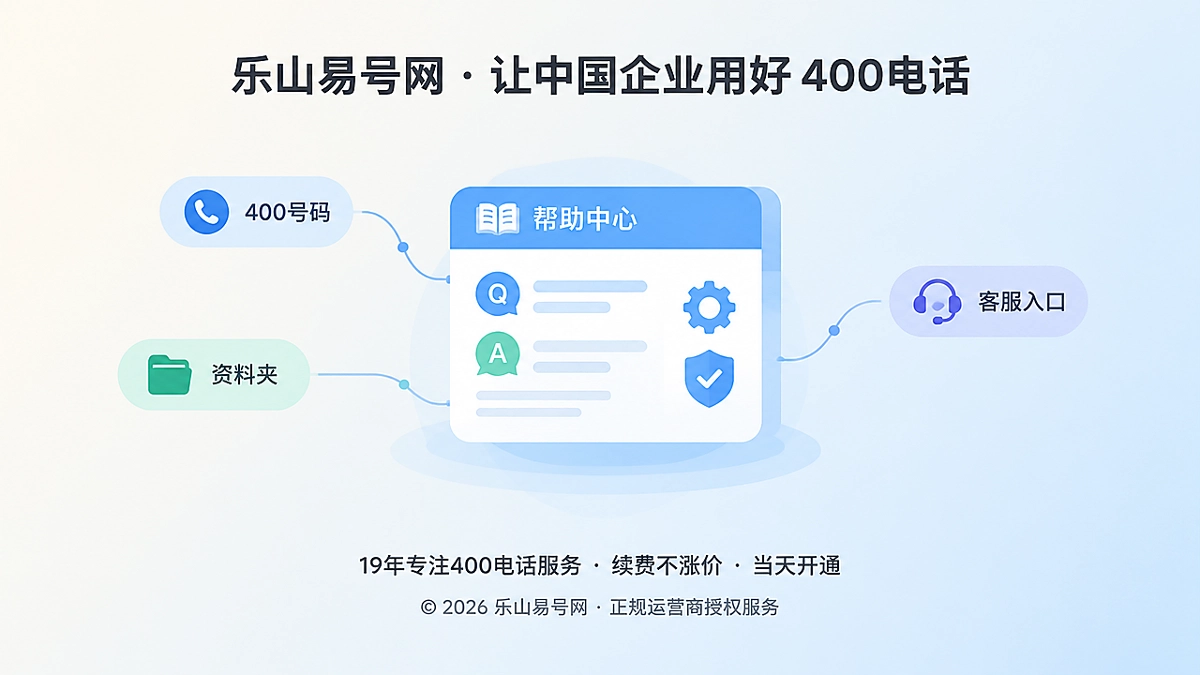 2026年乐山400电话帮助中心：把通信问题变成企业服务能力