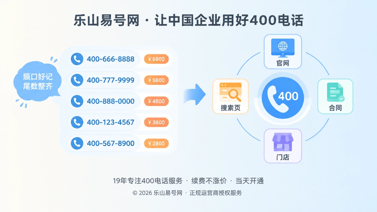 2026年400电话选号指南：乐山企业如何把号码变成长期资产
